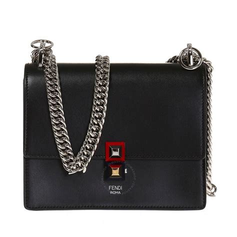 fendi 8m0381|Fendi Ladies Kan I Shoulder Bag in Black 8M0381.